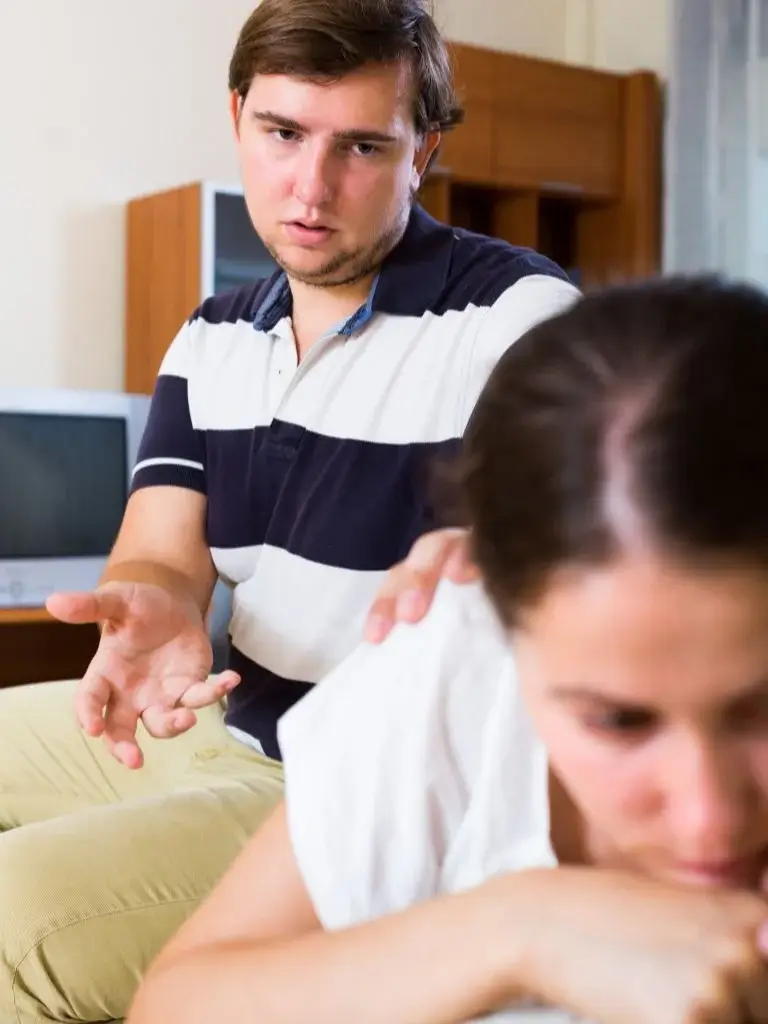 a narcissistic dad arguing with his wife