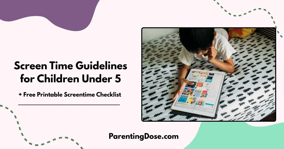Screen Time Guidelines for Children Under 5 - featured image